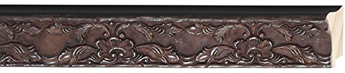 Picture Frame Moulding (Wood) 100ft Bundle - Traditional Antique Silver Finish - 1.75" Width - 3/8" Rabbet Depth