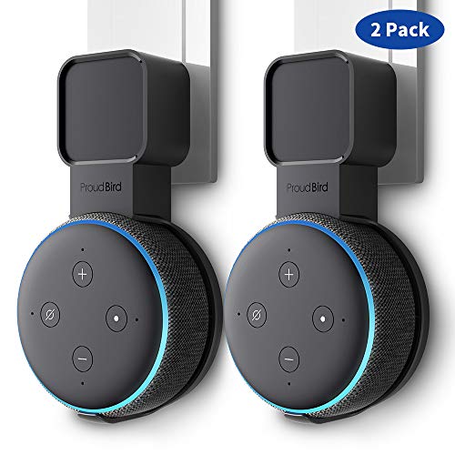 GGMM Soporte para Dot 3u00aa Generación, Gestión de Cables Sin Tornillos, Accesorios Portapuntos Diseñados para la Cocina, Dormitorio, Baño, 2 Pack Negro