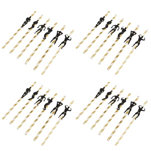 24 pitillos dorados para fiestas de despedida miniatura 1
