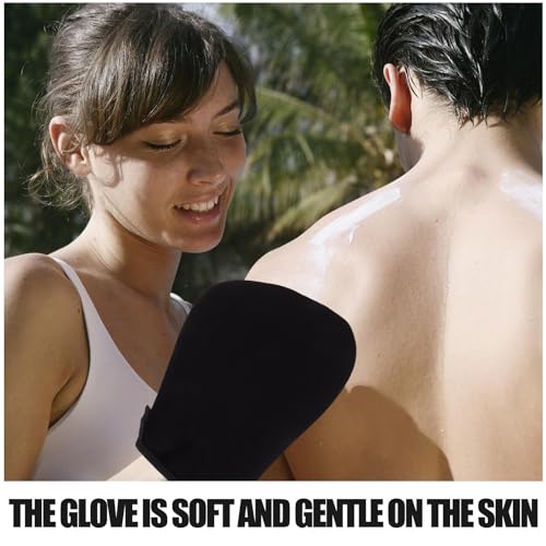 DIYEAH Guante Aplicador de Bronceado de Felpa Negra, Reutilizable y Suave para Aplicación Uniforme de Loción Autobronceadora en Cuerpo y Espalda, Herramienta sin Sol para Cuidado Piel - imagen 5