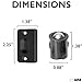 Ilyapa Closet Door Ball Catch Hardware, 4 Pack - Black Drive-in Ball Catch with Strike Plate