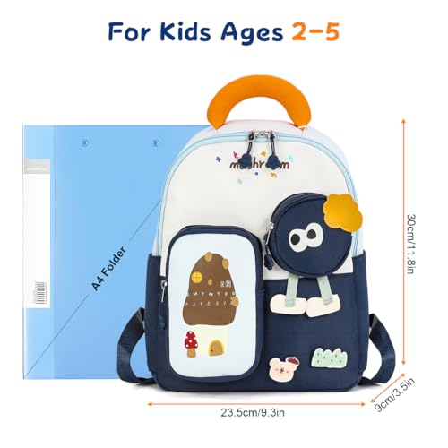 Image of PALAY Mini Toddler Bag for 2-5 Years Cute Cartoon Small Kids Bag with Small Pouch Lightweight Mini Toddler Backpack