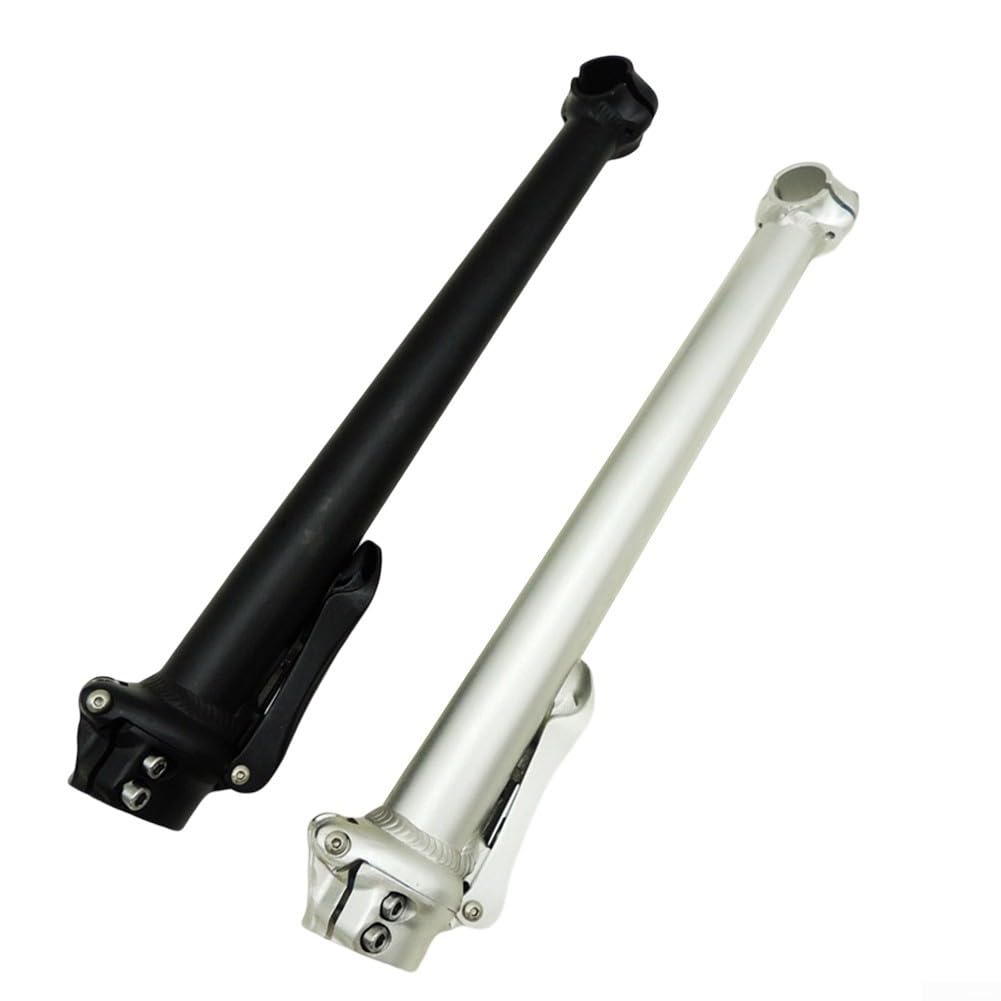 Riser per manubrio pieghevole in lega per biciclette elettriche a piega destra con diametro di attacco da 28,6 mm e compatibilità con manubrio da 25,4 mm (nero)