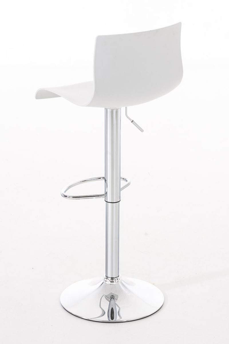 CLP 2 Sgabelli Alti Hover in Polipropilene I Set 2 Sgabelli Bar Design Regolabile 59-80 CM I Sedie Sgabello Girevole, Colore:Bianco