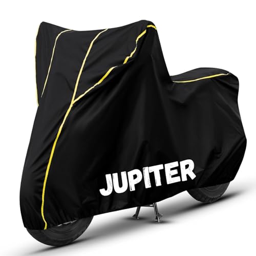 Image of Bike Cover for Jupiter 100% Waterproof, Dustproof & Scratch Resistant| Fully Bottom Elastic UV Resistant Heavy Duty Body Cover | All Weather Outdoor Use