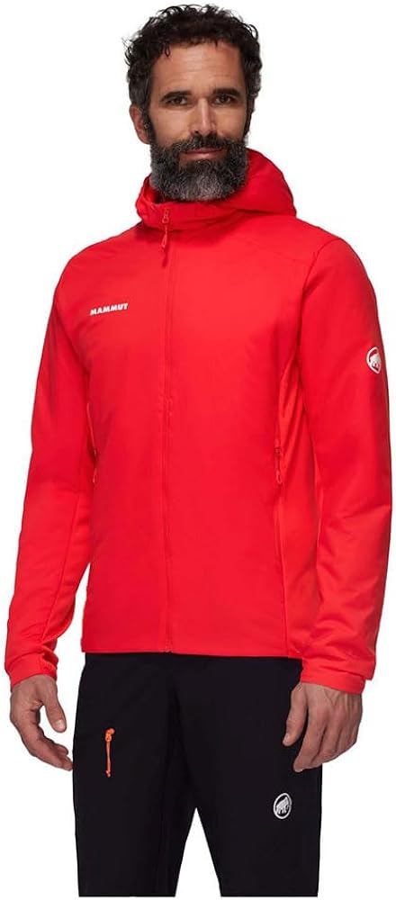 Mammut Men's Rime Light IN Flex Hooded Jacket, Mammut Red, M at