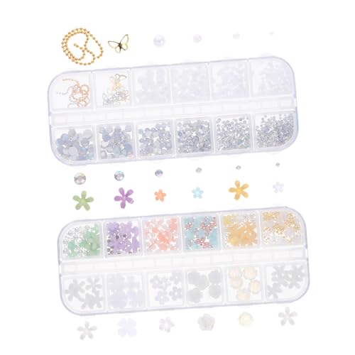 FOMIYES 3D Pearl Chain Nail Charms Set for Women Manicure Decorations Nail Art Jewelry Christmas Wedding Party Accessory