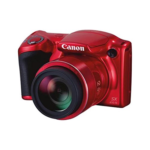 Canon Powershot SX410 IS Appareil photo numérique Compact 20 Mpix Ecran LCD 3' Zoom Optique 40 x - Rouge