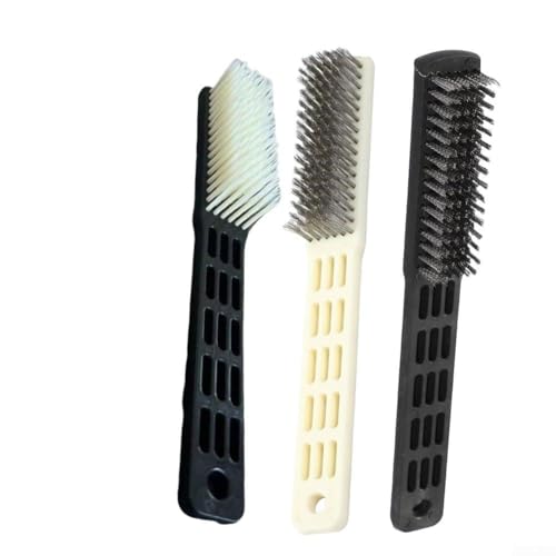 Juego de cepillos de alambre de 3 piezas para pulir zapatos de bolos eliminando el polvo para mejorar la capacidad de deslizamiento y el rendimiento del juego con mango ergonómico y diseño compacto