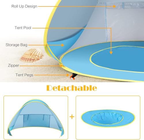 Kapeazo Baby Beach Tent with Pool