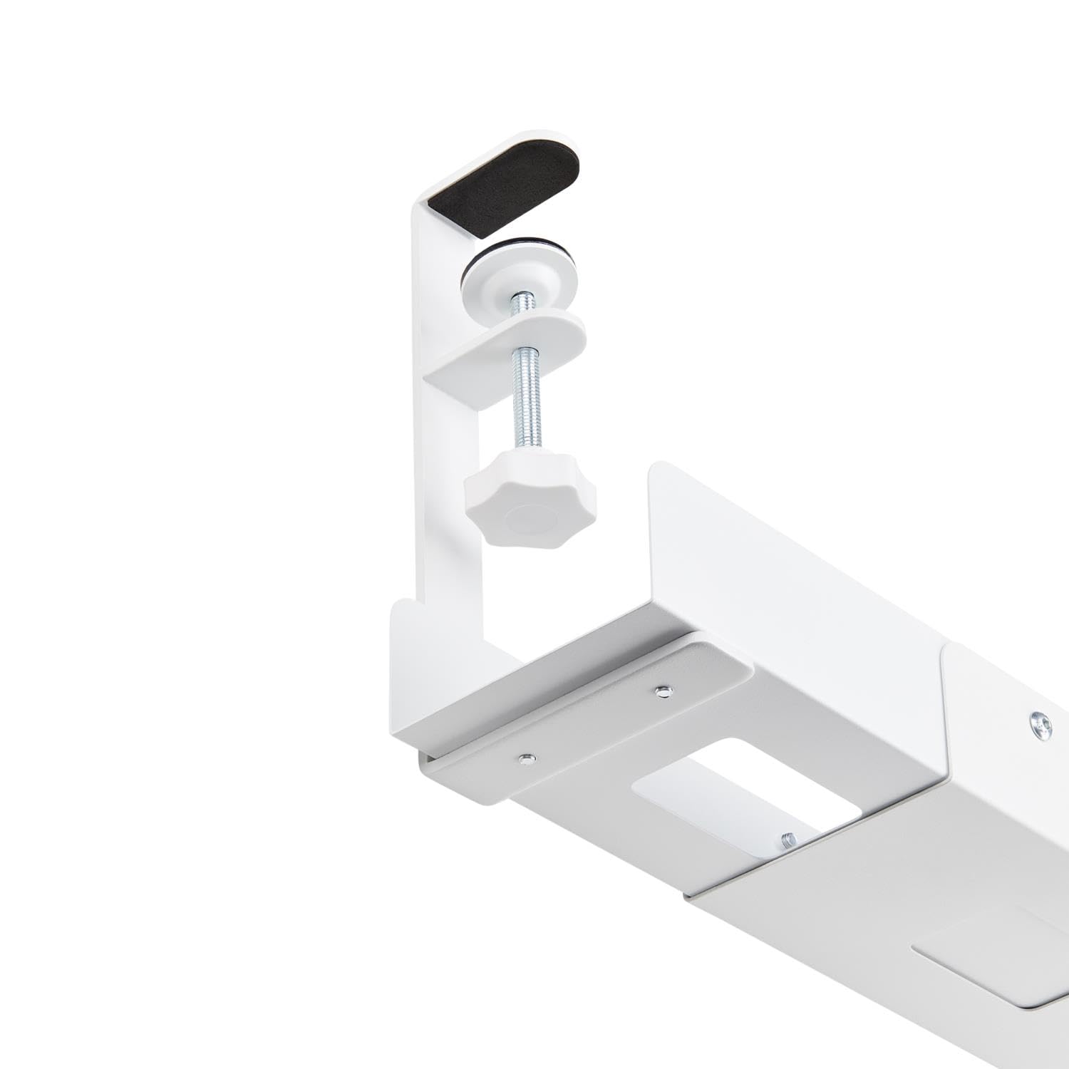StarTech Canalina Passacavi Sotto Scrivania, Bianco (CALW-DESK-CABLE-TRAY) | Installazione a morsetto, Gestione ordinata dei cavi