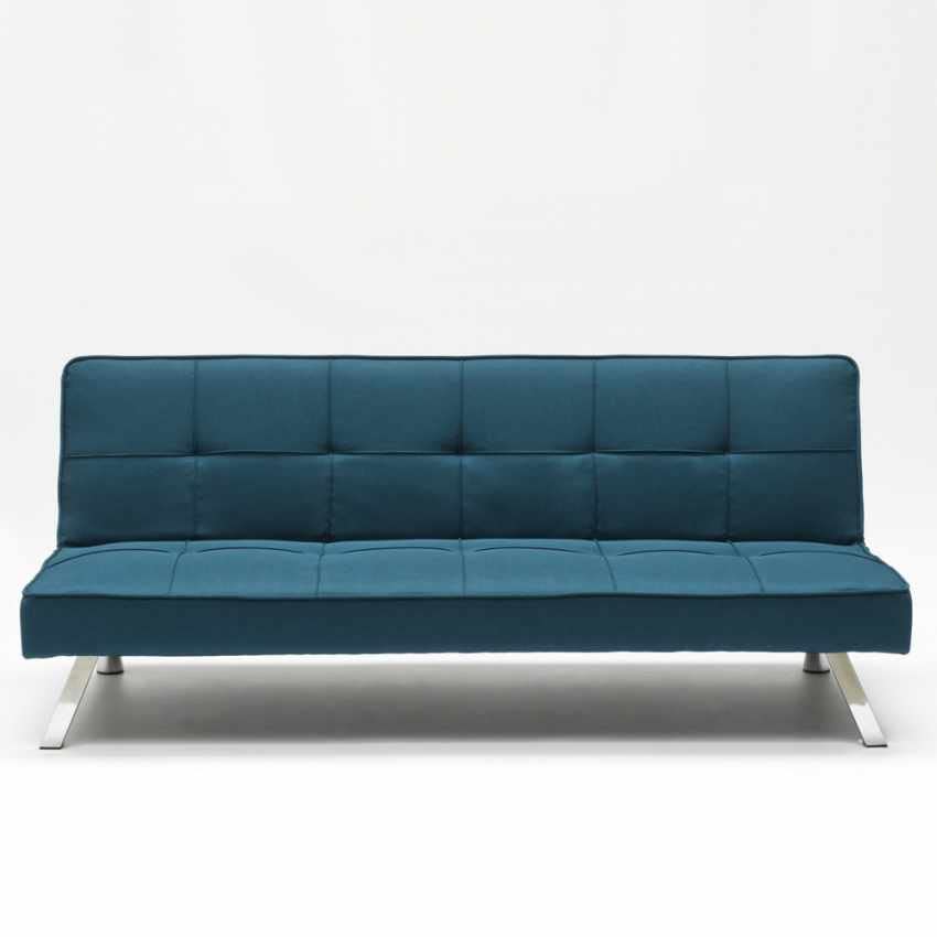 Produce Shop Divano Letto in Tessuto 2 posti Design Moderno Gemma Pronto Letto - Blu