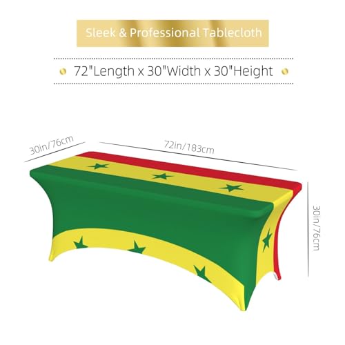 Nappe extensible drapeau Sénégal 1,8 m lavable pour mariage - 7