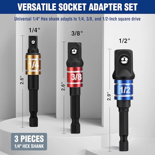 3-delige dopsleutel-adapterset - Afbeelding 3