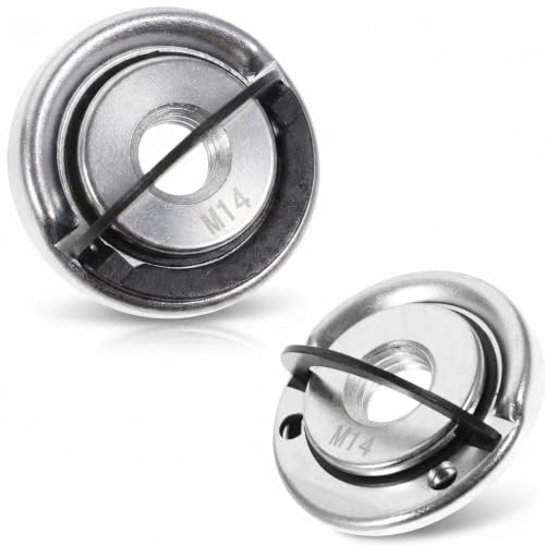 Image of Uskerb 2 Pcs M14 Quick Release Self Locking Flange Nut - Universal Fit for Angle Grinders, Durable and Easy to Use