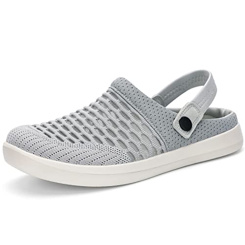 HKR Zapatillas Casual para Mujer Fit Verano en Playa Natacion Antideslizantes Chanclas Gris Claro 39 EU Cover