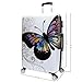 World Traveler Butterfly 28-Inch Polycarbonate Hardside Expandable Spinner Luggage with Enhanced Wheel System