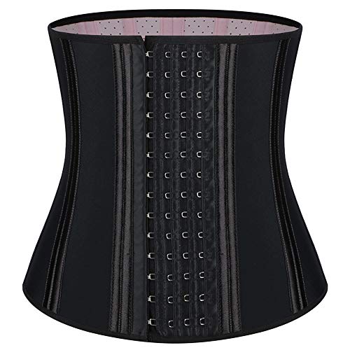 FeelinGirl Waist Trainer for Women Corset Cincher Body Shaper Girdle Trimmer with Steel Bones Extender