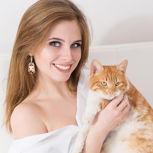 6 Pairs Cute Cat Earrings for Women Colored Kitty Cat Earrings Alloy Drop Dangle Fun Anime Animal Earrings Aesthetic Funny Cartoon Earings Jewelry Gifts for Cat Lovers3