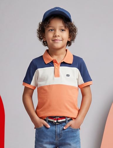 Image of Amazon Brand - Symbol Boy's Color Block Regular Fit Polo Shirt