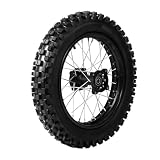 KONKENIE 14' Rear Tire Rim 90/100-14 Wheel Rim Tire for Dirt Pit Bike Monkey Bike 125cc 140cc 150cc 160cc CRF70 90 110 TTR100 110 KLX65 80 90 100 Apollo Black (14' Rear)