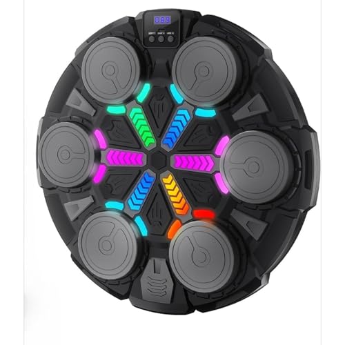 Hxuolue���y�{�N�V���O�}�V�� �Ǌ|�� ���� �g���[�j���O��� Bluetooth�@�\ ���y �{�N�V���O�}�V�� 6�^�[�Q�b�g LED���C�g ���� �ƒ�p ��l �q�� ���p �Ǌ|���ݒu (�u���b�N) [���s�A���i]