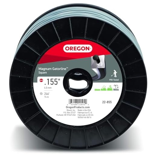 Oregon 22-855 Heavy-Duty Professional Magnum Gatorline Square String Trimmer Line .155-Inch Diameter 3-Pound Spool