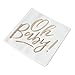 Produktbild Servietten"Oh Baby" in weiß & gold - 33x 33cm - 3 lagig - Tisch-Deko Taufe/Baby-Shower-Party/Papier-Servietten/Geburt Baby (32 Stück)