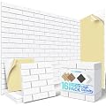 16 Pack Brick Acoustic Panels with Self-Adhesive, 12" X 12" X 0.4" Sound Proof Foam Panels for Walls, High Density Soundproof Wall Panels, Sound Dampening Panels for Home Studio Decor Office - White