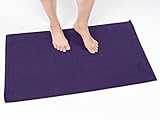 Cotton Paradise Bath Rug for Bathroom, 17x24 inch 100% Cotton Non Slip Bath Mat Rug, Soft Absorbent Machine Washable, Purple Bath Rug