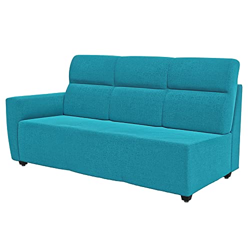 Image of Wakefit Sofa Set | 3 Year Warranty | 3 Seater Sofa for Living Room, Wooden 3 Seater + Right Aligned - Belize(Malphino : Malibu Green)
