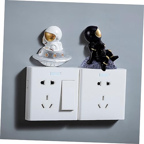 Astronaut Wall Sticker para enchufes de habitación infantil set de 3 piezas de resina jojofuny 5