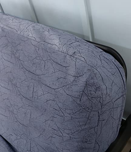 OctoRose Full Size 3 Side Zipper Premium Velvet Rich Opulent Color Bushes - Grey Futon Cover Sofa Daybed Couch Mattress Slipcover (Bush-Grey, Full Size) - Image 5