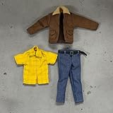 1/12 Scale Miniature Custom Handmade Animated X-Men Wolverine Logan Civilian Outfit for 6 inch Muscular Body Action Figure
