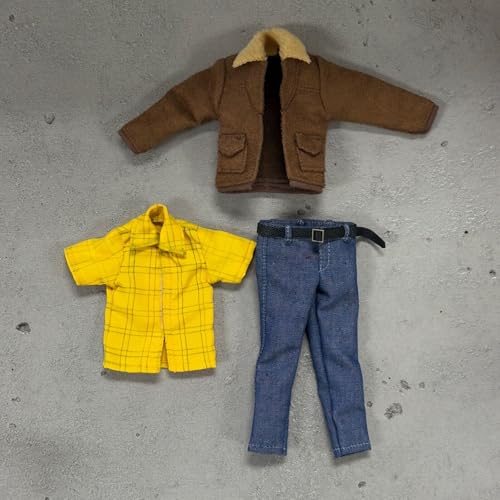 1/12 Scale Miniature Custom Handmade Animated X-Men Wolverine Logan Civilian Outfit for 6 inch Muscular Body Action Figure