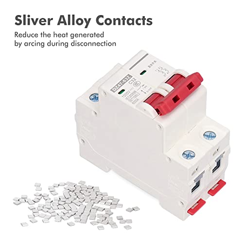 Miniature Circuit Breaker, 2P DC 1000V 40A Solar PV System Isolator DZ47‑63Z C40 DIN Rail Mount Disconnect Switch (32A) - Image 3