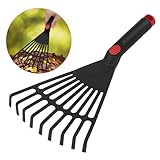 Lurrose　熊手　ミニ　ハンドレーキ　9本爪　熊の手　プラスチック製　草取り　落ち葉集め　ガーデニング　パティオ　庭　園芸用　グラスレーキ