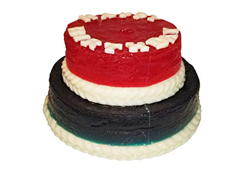 The Gummy Bear Guy (TM) | World's Largest Gummy "Happy Birthday" Cake (TM) | Gluten Free (Cherry, Blue Raspberry, Strawberry-Banana)