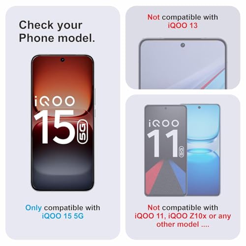 Image of 100FIT Curved HD Tempered Glass Screen Protector Compatible for iQOO 15 5G with Edge to Edge coverage and Easy Installation kit