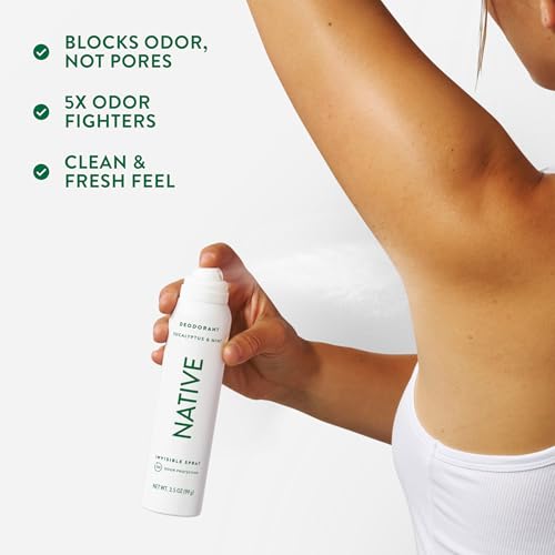 Image of Native Deodorant & Body Spray, Eucalyptus & Mint, 72-Hour Odor Protection for Underarms & Body, Aluminum Free, Quick Drying, 3.5 oz