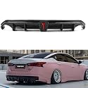 Auto Heckstoßstange Diffusor Lippe Kit W/Licht für Nissan Altima 2019-2022 Glanz Schwarz