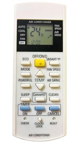 Image of VNQ AC Remote Compatible for Panasonic 1.5 Ton 3 Star Wi-Fi Inverter Smart Split AC Remote Converi7 7in1