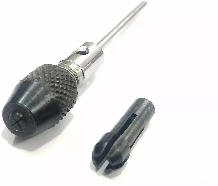 H&P Pin Chuck Collet Vise-Precision Hand Drill Holder for Jewellery Making | 0–4 mm Capacity | Knurled Grip Micro Drill Chuck for DIY Craft, Model Making & Hobby Tools (Set of 4)