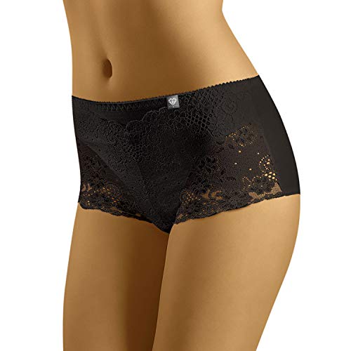 Wolbar Damen Hipsters Shorts Unterhose Unterwäsche Spitze 3508 Limited Edition, Schwarz,XL Cover