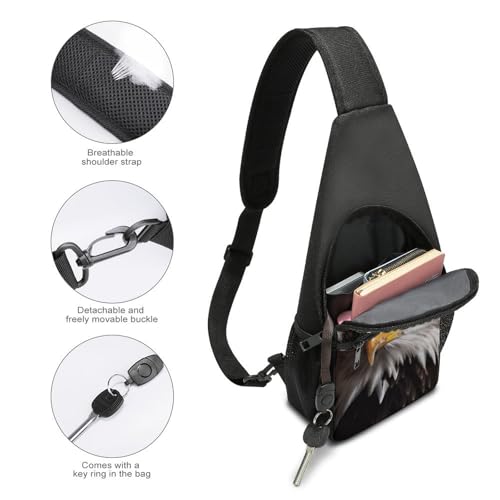 Bolso tipo sling para mujer y hombre con diseño bandera EEUU miniatura 3