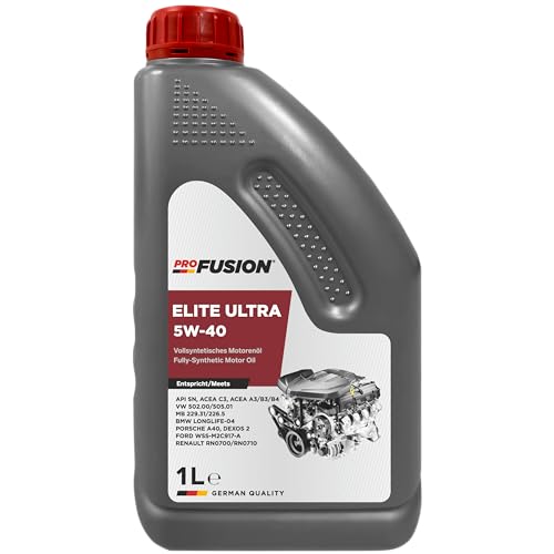 ProFusion Aceite para Motores Gasolina y Diésel 5W-40 C3 – Lubricante Sintético para Coche – 1L