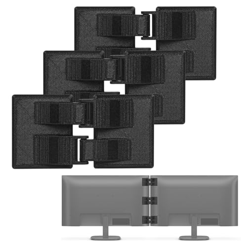 3-Pack Monitor Connector Alignment Clips with Adhesive Monitor Accessories Easy No-Tool Setup for Monitor Rigs & Sim Racing Setups