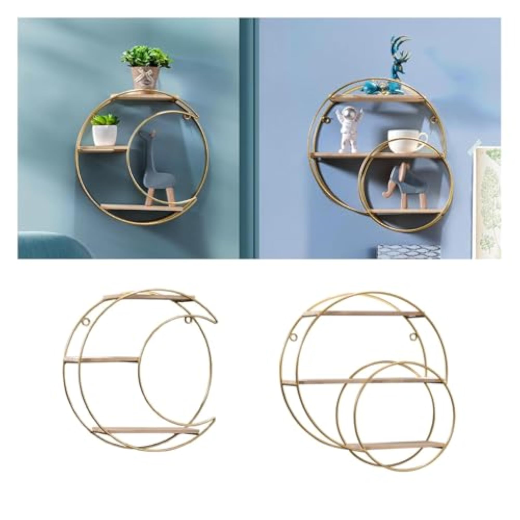 Floating Wall Shelf, 3 Layers Sturdy for Bathroom Essentials