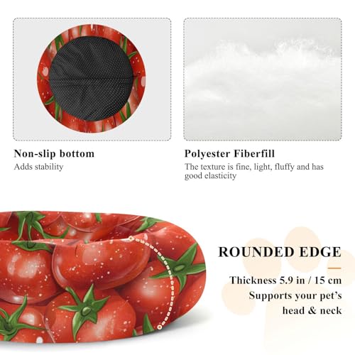 Lit apaisant pour chien Fresh Tomatoes rouge S moelleux rond