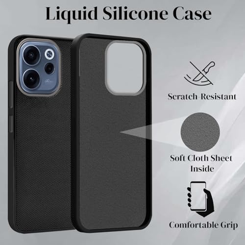 Image of Jkobi Rubberised Back Cover Case for Oppo Reno 15c (Textured Grip Design | Micro-Fiber Cloth Inside | Slim and Light Weight | Soft Touch and Feel)
